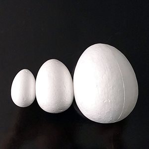 Styrofoam Eggs 52 x 71mm BULK ~PKG 50