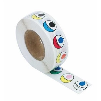 Stickers Wiggley Eyes Color 1000 Roll ~EACH