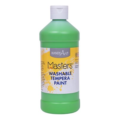 Little Masters Washable Tempera Paint Lt Green 16oz ~EACH