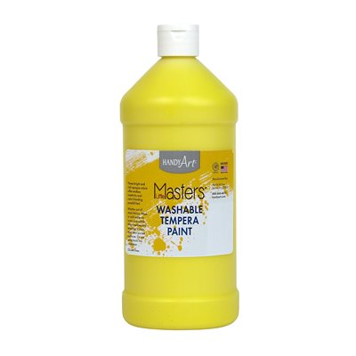 Little Masters Washable Tempera Paint Yellow 32oz ~EACH