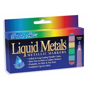 Metallic Markers Medium ~PKG 6