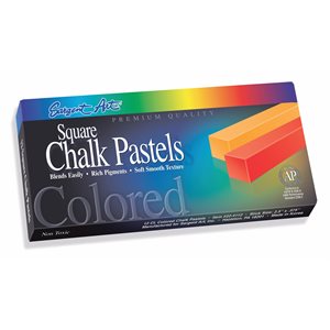 Chalk Pastel Squares Assorted ~BOX 12