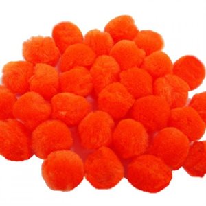 Poms 0.5" Orange ~PKG 100