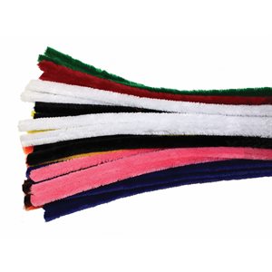Pipe Cleaners 12" JUMBO Assorted ~PKG 50