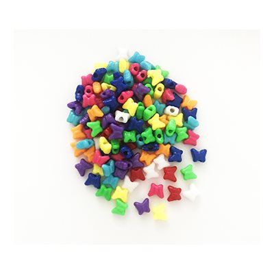Pony Beads Butterfly Assorted ~PKG 500