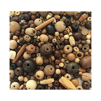 Wood Beads Assorted 250gr ~EACH