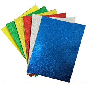 Glitter Foam Sheets - Self-Adhesive in Assorted Colours, 9x12 ~PKG 6