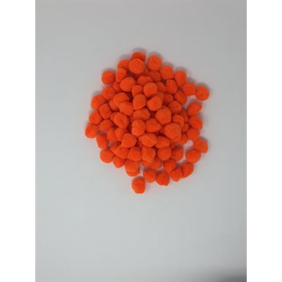 Poms 1" Orange ~PKG 100