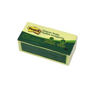 Recycled Post-its 1.5" x 2" YELLOW ~PKG 12