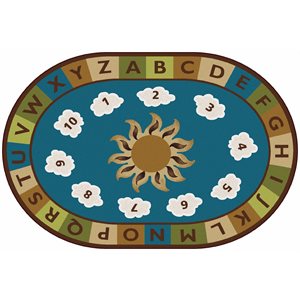 Carpet Nature Sunny Day Learn & Play 6' x 9' Oval ~EACH