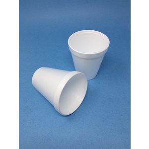 Foam Cups WHITE 8oz ~PKG 100