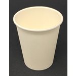 Paper Cups, Plain WHITE 8oz ~PKG 50