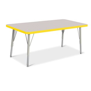 Prism Table, Elementary- Gray / Yellow / Gray 24" x 48" ~EACH