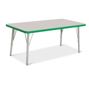 Prism Table, Elementary- Gray / Green / Gray 24" x 48" ~EACH