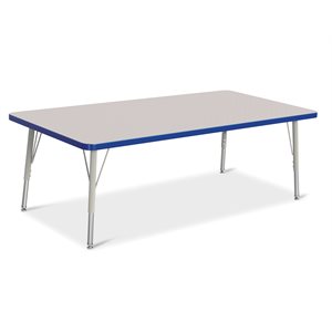 Prism Table, Elementary- Gray / Blue / Gray 30" x 60" ~EACH
