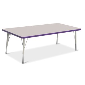Prism Table, Elementary- Gray / Purple / Gray 30" x 60" ~EACH