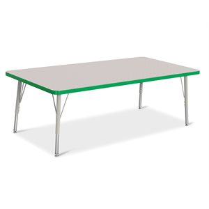 Prism Table, Elementary- Gray / Green / Gray 30" x 60" ~EACH