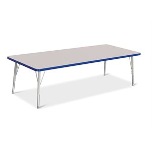Prism Table, Elementary- Gray / Blue / Gray 30" x 72" ~EACH