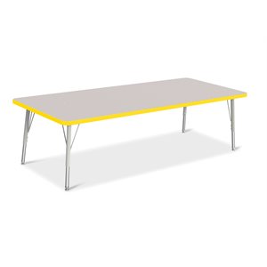 Prism Table, Elementary- Gray / Yellow / Gray 30" x 72" ~EACH