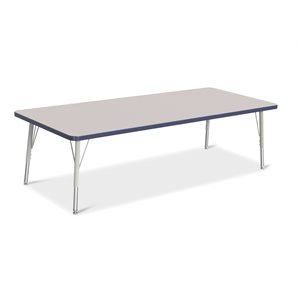 Prism Table, Elementary- Gray / Navy / Gray 30" x 72" ~EACH