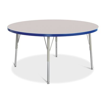 Prism Table, Elementary- Gray / Blue / Gray 48" Round ~EACH