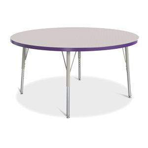 Prism Table, Elementary- Gray / Purple / Gray 48" Round ~EACH