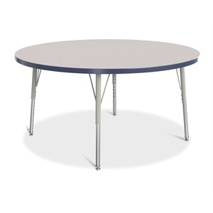 Prism Table, Elementary- Gray / Navy / Gray 48" Round ~EACH