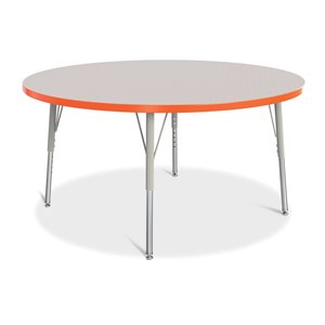 Prism Table, Elementary- Gray / Orange / Gray 48" Round ~EACH