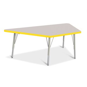 Prism Table, Elementary- Gray / Yellow / Gray 30"x60" Trapezoid ~EACH