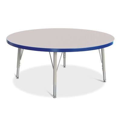 Prism Table, Elementary- Gray / Blue / Gray 42" Round ~EACH