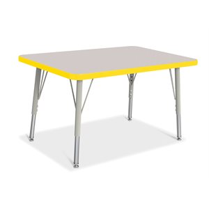 Prism Table, Elementary- Gray / Yellow / Gray 24" x 36" ~EACH