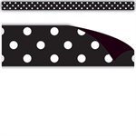 Magnetic Strips Black Polka Dots ~PKG 12