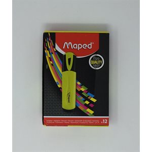 Fluorescent Peps Highlighters YELLOW ~BOX 12