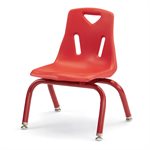 10" RED Berries Plastic Chair w /  Powder Coated Legs ~EACH