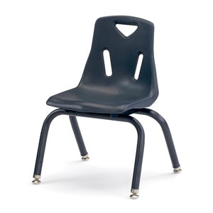12" NAVY BLUE Berries Plastic Chair w / Powder Coated Legs ~EACH