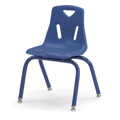 14" BLUE Berries Plastic Chair w / Powder Coated Legs ~EACH