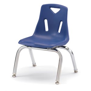 10" BLUE Chair w / Chrome Plated legs ~EACH