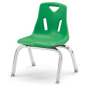 10" GREEN Chair w / Chrome Plated legs ~EACH