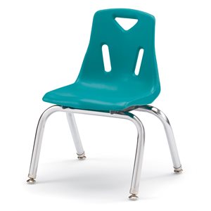 12" Teal Chair w / Chrome Plated legs ~EACH