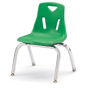 12" GREEN Chair w / Chrome Plated legs ~EACH
