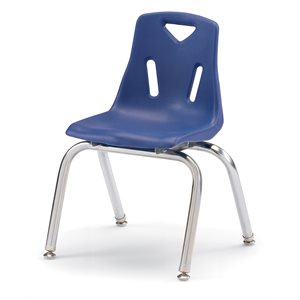 14" BLUE Chair w / Chrome Plated legs ~EACH