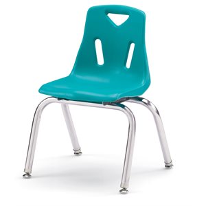 14" TEAL Chair w / Chrome Plated legs ~EACH