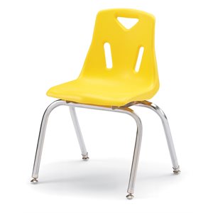 16" YELLOW Chair w / Chrome-plated legs ~EACH
