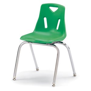 18" GREEN Chair w / Chrome-plated legs ~EACH