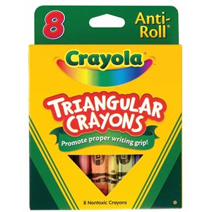 Crayola Triangular Crayons, 8 COUNT LARGE SIZE, Each