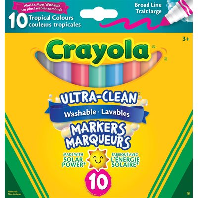 Crayola Wash Tropical Markers ~PKG 10