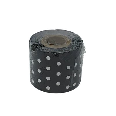 Rolled Borders BLACK with WHITE DOTS 2 1 / 4"x36' ~EACH