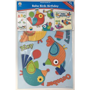 Bulletin Boho Birds Birthday Set ~EACH