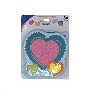 Accents Assorted Hearts ~PKG 36