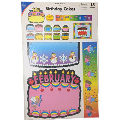 Bulletin Birthday Cakes Set ~EACH